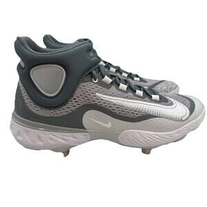 Nike Alpha Huarache Men's Elite 4 Mid Baseball Cleats Sz 13 Gray DJ6520-012